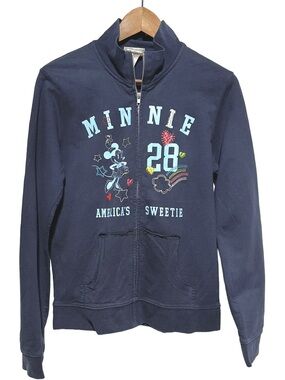 DISNEYLAND Minnie Y2K Coquette Embroidered Zip Hoodie Fairycore